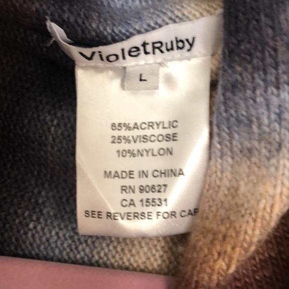 Violet ruby multi colored convertible cardigan - Picture 2 of 5